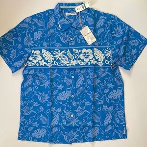 Tommy Bahama Sport Pina Plazzo 100% Silk Camp Shirt. New with Tags